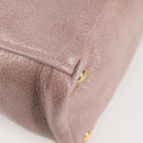 PRADA Hand Bag Leather 2way Pink Gold Auth yk18353M-16