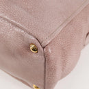 PRADA Hand Bag Leather 2way Pink Gold Auth yk18353M-17
