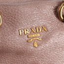 PRADA Hand Bag Leather 2way Pink Gold Auth yk18353M-18