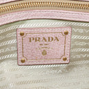PRADA Hand Bag Leather 2way Pink Gold Auth yk18353M-19