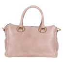 PRADA Hand Bag Leather 2way Pink Gold Auth yk18353M-2