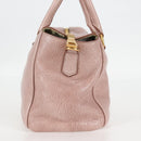 PRADA Hand Bag Leather 2way Pink Gold Auth yk18353M-4