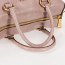 PRADA Hand Bag Leather 2way Pink Gold Auth yk18353M-7
