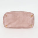 PRADA Hand Bag Leather 2way Pink Gold Auth yk18353M-5