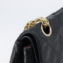 CHANEL Matelasse Chain Hand Bag Lamb Skin Vintage Black Gold CC Auth yk18374A-14