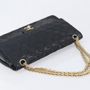 CHANEL Matelasse Chain Hand Bag Lamb Skin Vintage Black Gold CC Auth yk18374A-6