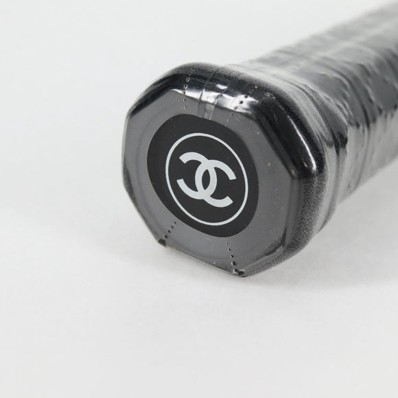 CHANEL Tennisschläger-Etui-Set COCO Mark Plastik Schwarz Weiß CC Auth yk18381V