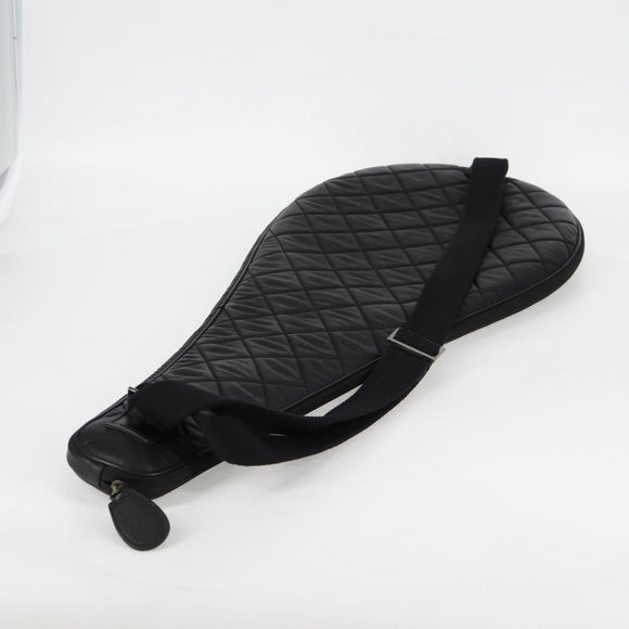 CHANEL Tennisschläger-Etui-Set COCO Mark Plastik Schwarz Weiß CC Auth yk18381V