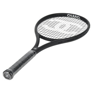 CHANEL Tennis Racket Case Set COCO Mark plastic Black White CC Auth yk18381V - 0