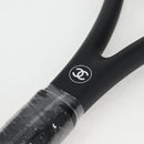 CHANEL Tennisschläger-Etui-Set COCO Mark Plastik Schwarz Weiß CC Auth yk18381V-9