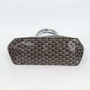 GOYARD Herringbone Saint Louis PM Tote Bag PVC Leather Black Auth yk18382SM-5