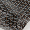 GOYARD Herringbone Saint Louis PM Tote Bag PVC Leather Black Auth yk18382SM-15