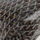 GOYARD Herringbone Saint Louis PM Tote Bag PVC Leather Black Auth yk18382SM-16