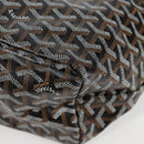 GOYARD Herringbone Saint Louis PM Tote Bag PVC Leather Black Auth yk18382SM-17