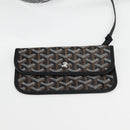 GOYARD Herringbone Saint Louis PM Tote Bag PVC Leather Black Auth yk18382SM-20