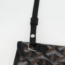 GOYARD Herringbone Saint Louis PM Tote Bag PVC Leather Black Auth yk18382SM-22