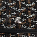 GOYARD Herringbone Saint Louis PM Tote Bag PVC Leather Black Auth yk18382SM-23