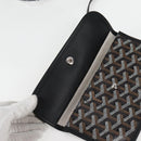 GOYARD Herringbone Saint Louis PM Tote Bag PVC Leather Black Auth yk18382SM-24