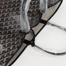 GOYARD Herringbone Saint Louis PM Tote Bag PVC Leather Black Auth yk18382SM-6