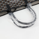 GOYARD Herringbone Saint Louis PM Tote Bag PVC Leather Black Auth yk18382SM-7