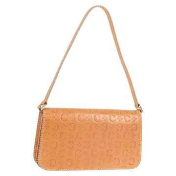 CELINE C Macadam Canvas Accessory Pouch Beige Gold Auth yk18393V