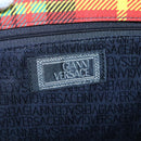 VERSACE Tote Bag Canvas Red Gold Auth yk18395-17