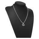 GUCCI Interlocking Necklace Ag925 Silver Auth yk18400-1