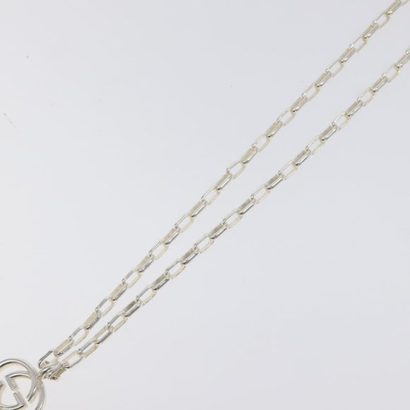 GUCCI Interlocking Necklace Ag925 Silver Auth yk18400