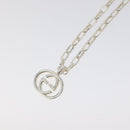 GUCCI Interlocking Necklace Ag925 Silver Auth yk18400-8