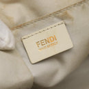 FENDI Chameleon Hand Bag Leather 2way White Gold Auth yk18403-17