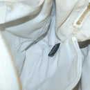 FENDI Chameleon Hand Bag Leather 2way White Gold Auth yk18403-18