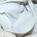 FENDI Chameleon Hand Bag Leather 2way White Gold Auth yk18403-21