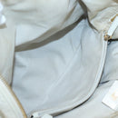 FENDI Chameleon Hand Bag Leather 2way White Gold Auth yk18403-22