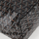 GOYARD Herringbone Saint Louis PM Tote Bag PVC Black Auth yk18410M-9