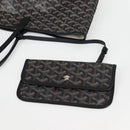 GOYARD Herringbone Saint Louis PM Tote Bag PVC Black Auth yk18410M-19