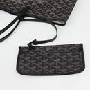 GOYARD Herringbone Saint Louis PM Tote Bag PVC Black Auth yk18410M-20