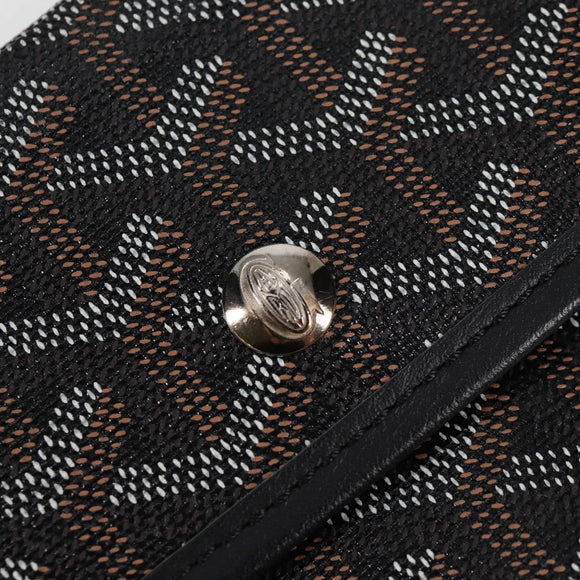 GOYARD Herringbone Saint Louis PM Tote Bag PVC Black Auth yk18410M