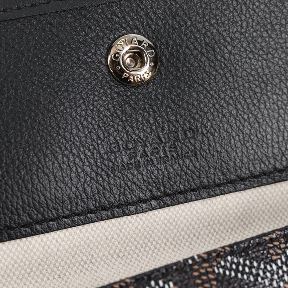 GOYARD Herringbone Saint Louis PM Tote Bag PVC Black Auth yk18410M