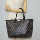 GOYARD Herringbone Saint Louis PM Tote Bag PVC Black Auth yk18410M-26