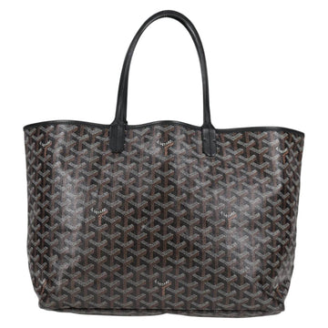 GOYARD Herringbone Saint Louis PM Tote Bag PVC Black Auth yk18410M - 0