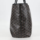 GOYARD Herringbone Saint Louis PM Tote Bag PVC Black Auth yk18410M-3
