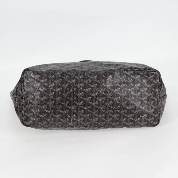 GOYARD Herringbone Saint Louis PM Tote Bag PVC Black Auth yk18410M