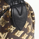 LOUIS VUITTON Monogram Eclipse Sequins Speedy 30 Tasche Gold M40244 Auth yk18412M-14