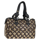 LOUIS VUITTON Monogram Eclipse Sequins Speedy 30 Tasche Gold M40244 Auth yk18412M-1
