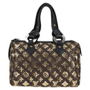 LOUIS VUITTON Monogram Eclipse Sequins Speedy 30 Tasche Gold M40244 Auth yk18412M-3