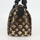 LOUIS VUITTON Monogram Eclipse Sequins Speedy 30 Tasche Gold M40244 Auth yk18412M-5