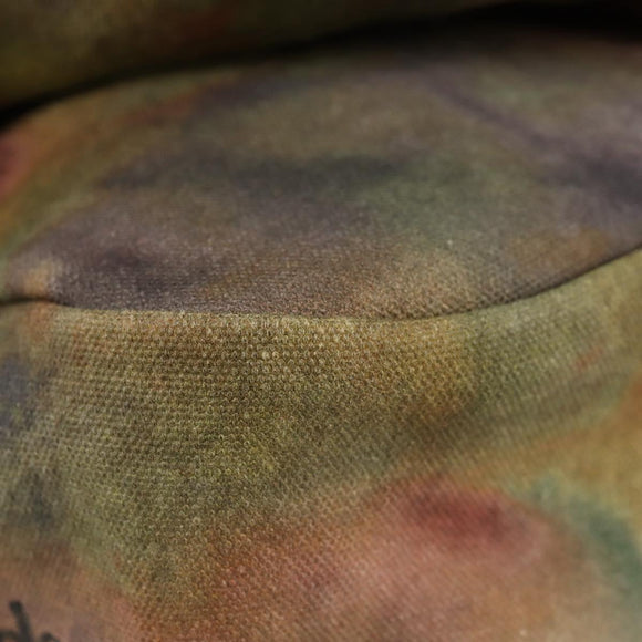 CHANEL Embroidery Graffiti Shoulder Bag Canvas Leather Khaki CC Auth yk18413SM