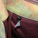 CHANEL Embroidery Graffiti Shoulder Bag Canvas Leather Khaki CC Auth yk18413SM-29