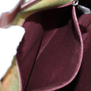 CHANEL Embroidery Graffiti Shoulder Bag Canvas Leather Khaki CC Auth yk18413SM-30