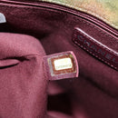 CHANEL Embroidery Graffiti Shoulder Bag Canvas Leather Khaki CC Auth yk18413SM-10